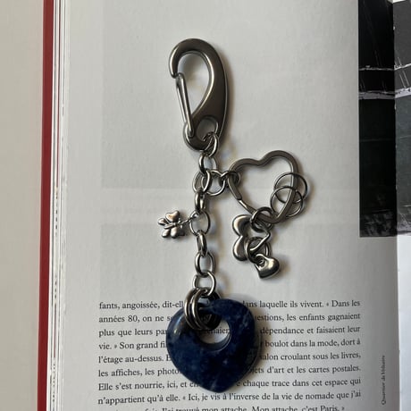 natural stone key ring-lapis lazuli-