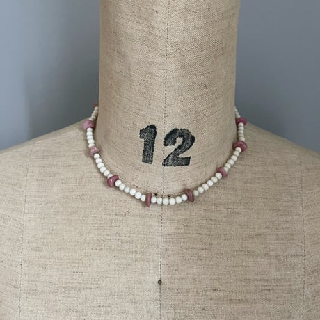 stone necklace ✩*♡ྀི ˖ ⊹（rhodonite\fossil）