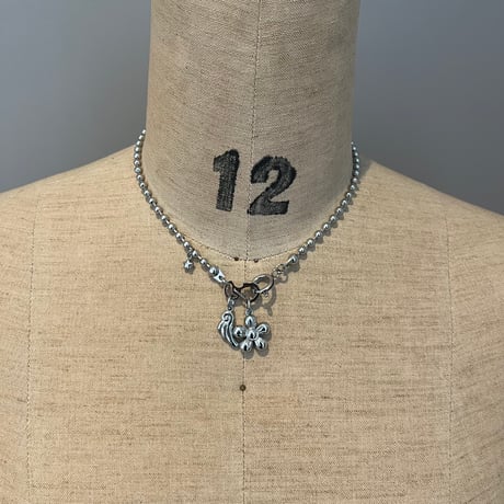 flower charm ball chain necklace𐦍˖˚ֶָ֢ ‧࿔