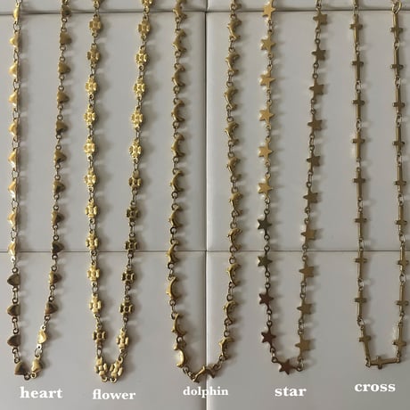 gold choker necklace（heart/flower/dolphin/star/cross）