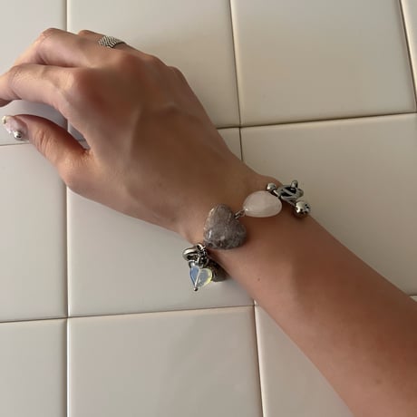 heart stone bracelet