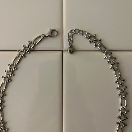tsubu tsubu chain heart necklace-silver-