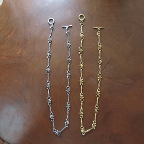 fleur link necklace（silver/gold）