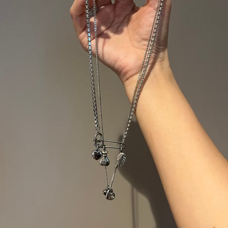 layered necklace set𓆩ꨄ︎𓆪 ༝༚（silver/gold）