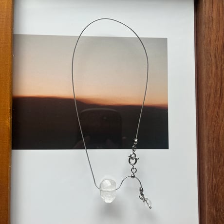 stone slide necklace-quartz-