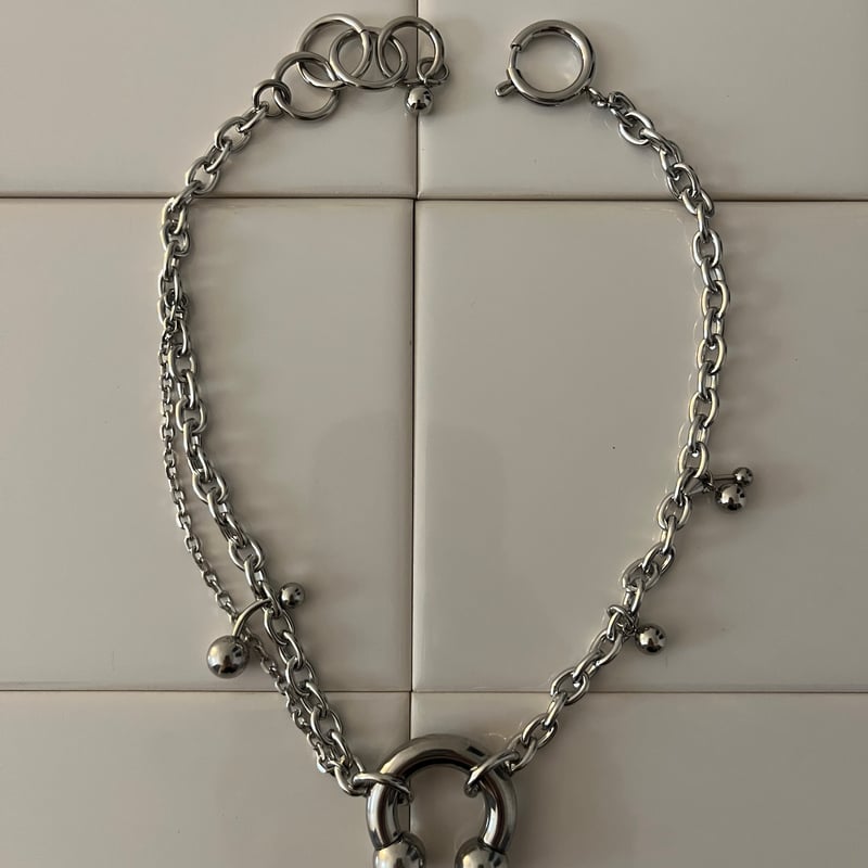 circular barbell necklace-popup design- | chipie