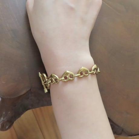 heartbeat chain bracelet*๑♡՞（silver/gold）