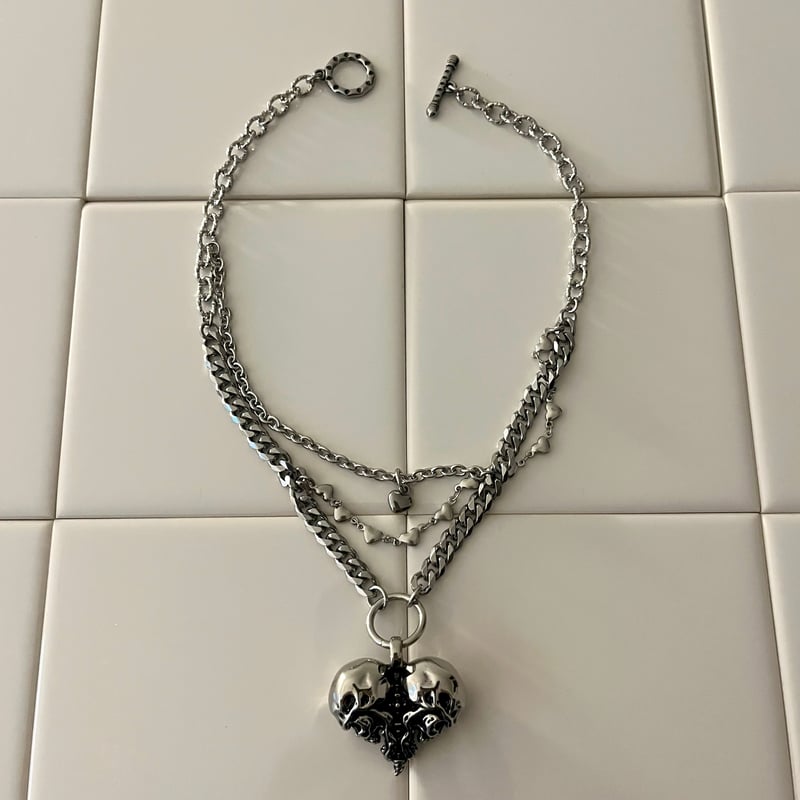 アクセサリー - CLASSICGENTLEMAN HEART PIN - SILVER Custom Memorial Heartbeat Pendant Necklace In Sterling