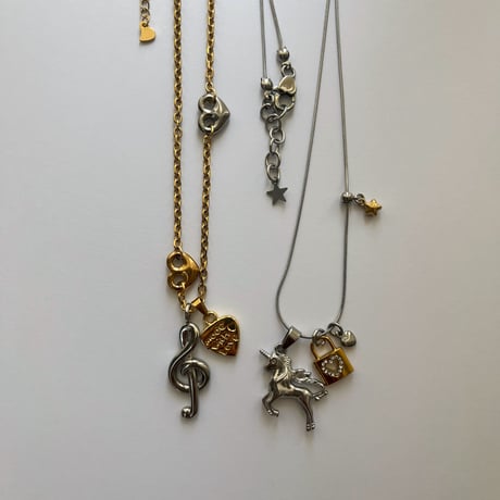unicorn snake chain necklace˚ ༘♡