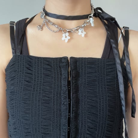 ohana necklace-milky white-