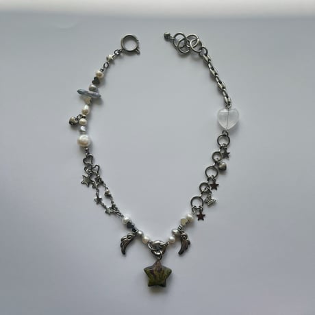angel star necklace‧˚₊*̥⭐︎-dragon blood jasper-