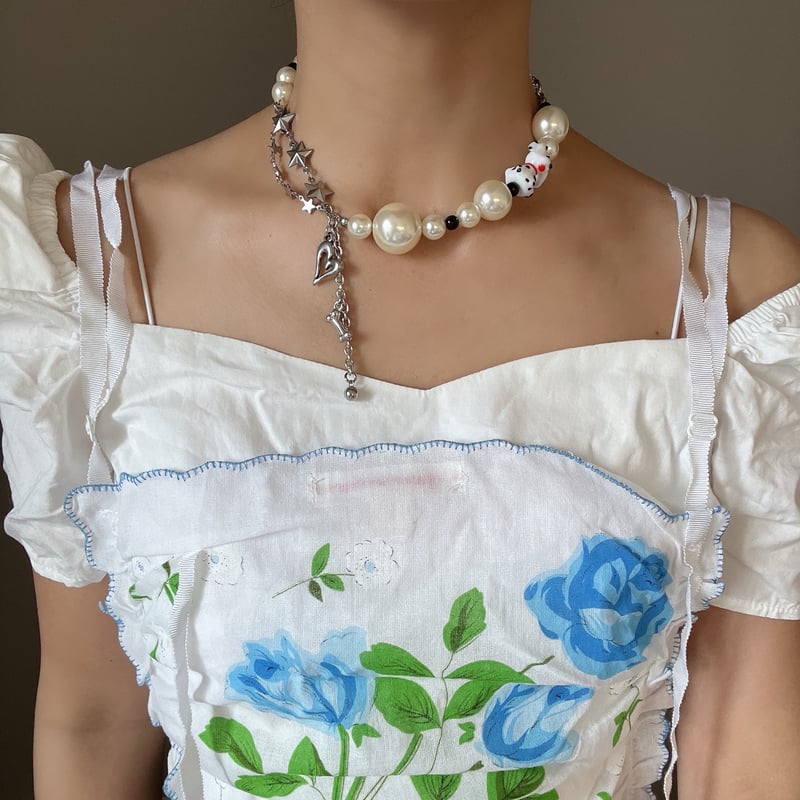 pearl combi necklace-dalmatian- | chipie