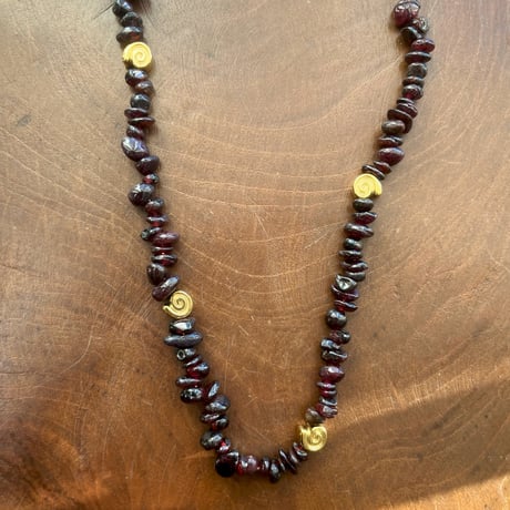 stone necklace-garnet-