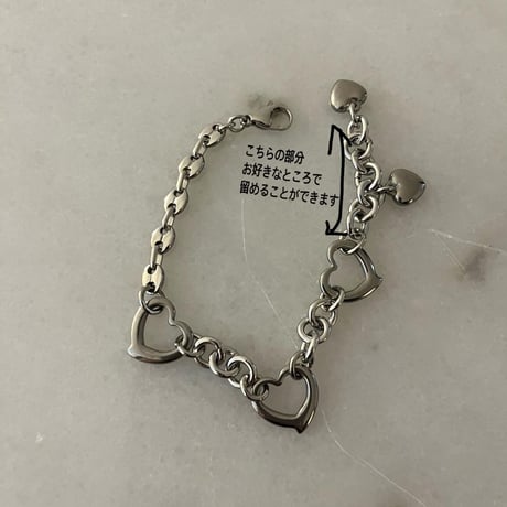 stainless heart bracelet