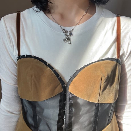 snake chain necklace-dolphin-
