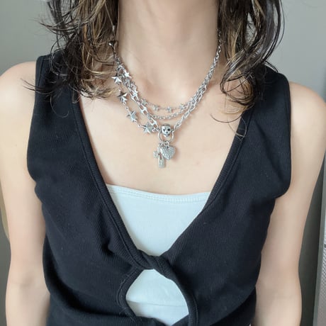 skull♡combi necklace
