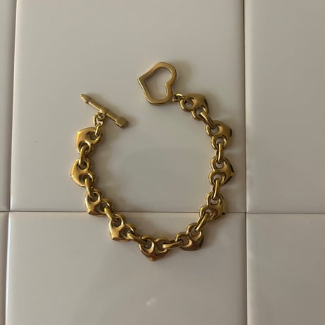 heartbeat chain bracelet*๑♡՞（silver/gold）