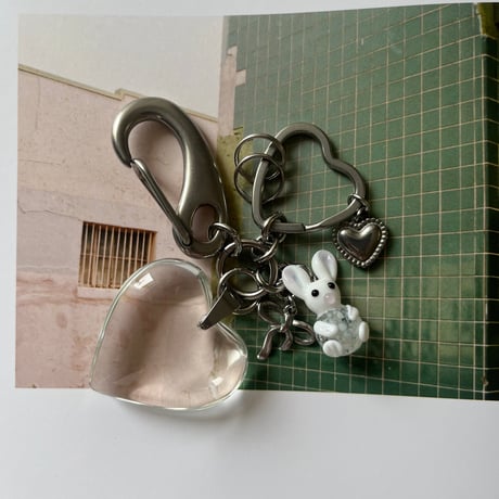 big heart key chain