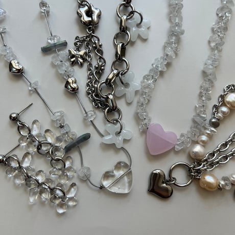 ohana necklace-milky white-