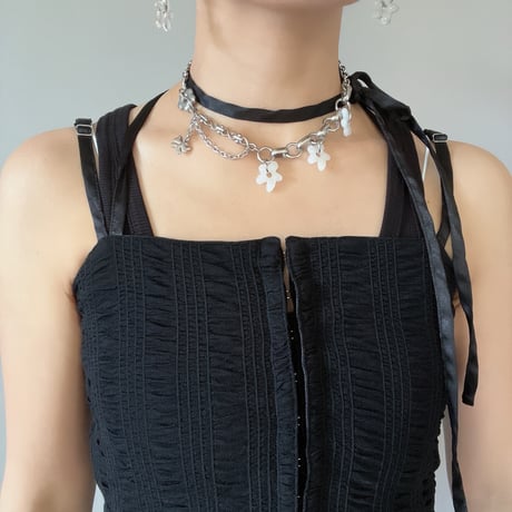 ohana necklace-milky white-