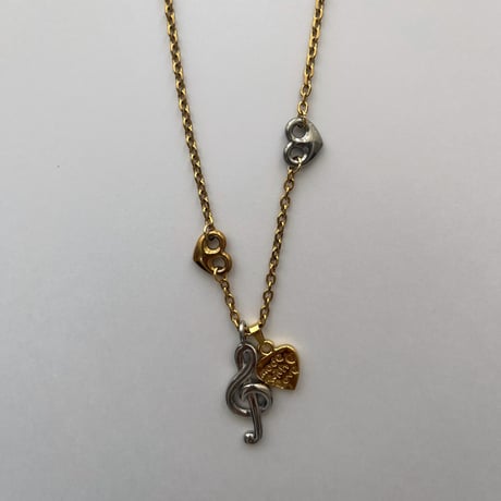 melody heart necklace𐔌♫ྀི𓈒 ݁⋆