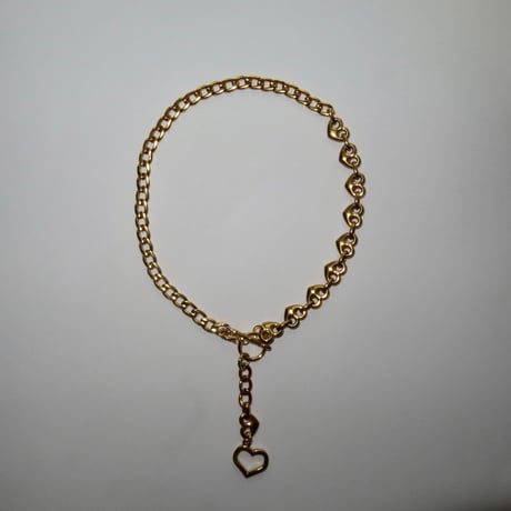 2way heart necklace *๑♡՞-gold-