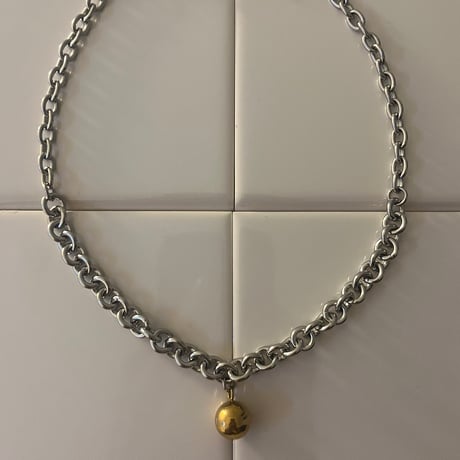 big ball charm necklace⋆｡˚𖦹（silver/gold）