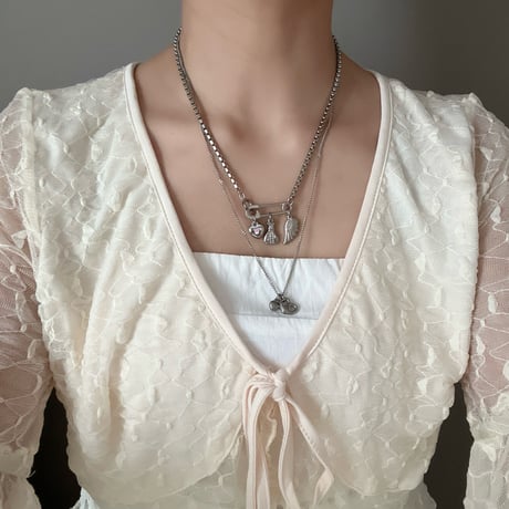 layered necklace set𓆩ꨄ︎𓆪 ༝༚（silver/gold）