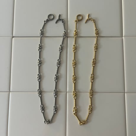 fleur link necklace（silver/gold）