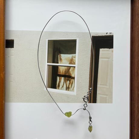 stone slide necklace-peridot-