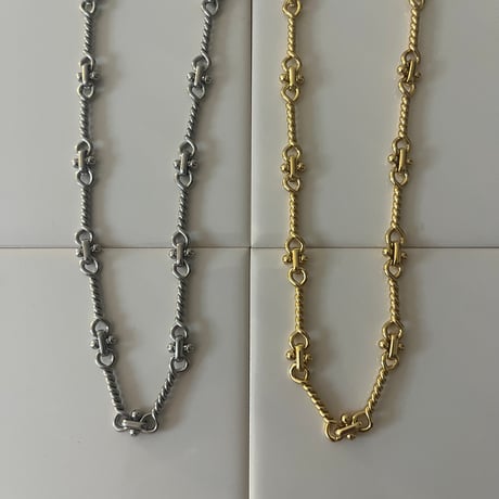 fleur link necklace（silver/gold）