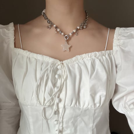 twinkle star necklace♡ ᩧ꒱ಎ-quartz-
