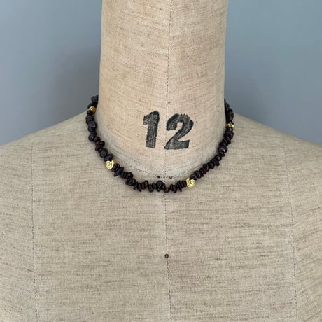 stone necklace-garnet-