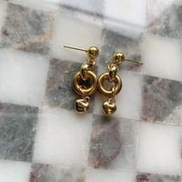 gold mini heart pierce /earring