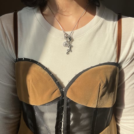snake chain necklace-lizard-