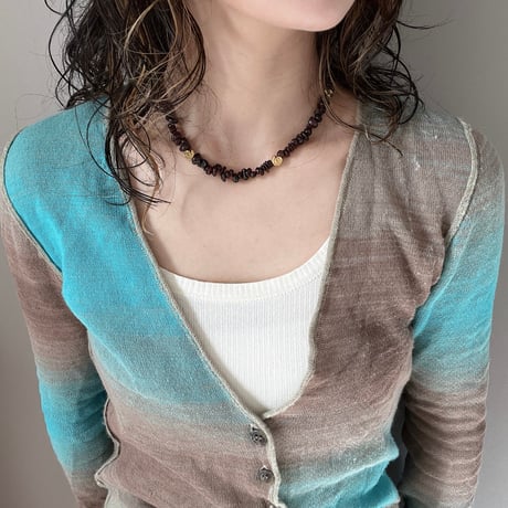 stone necklace-garnet-