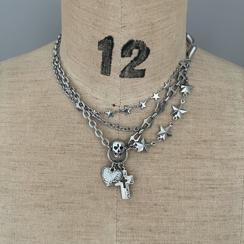 skull♡combi necklace | chipie