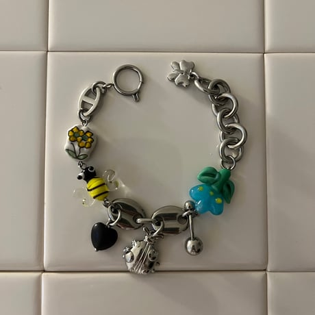 flower & insect bracelet