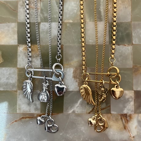 layered necklace set𓆩ꨄ︎𓆪 ༝༚（silver/gold）
