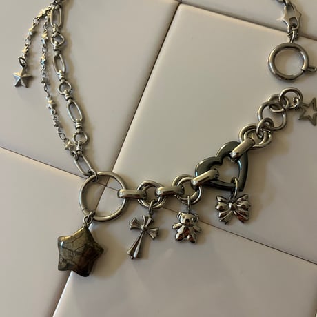 pyrite star necklace*๑♡՞