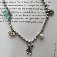 bear charm ball chain necklaceʕ•ᴥ•ʔ♡