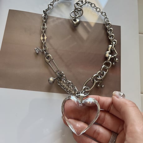 big heart necklace₊ ᨦ ♡ ᨩ ໋₊