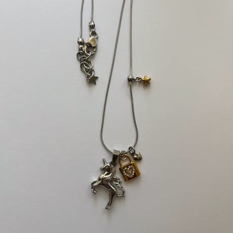unicorn snake chain necklace˚ ༘♡