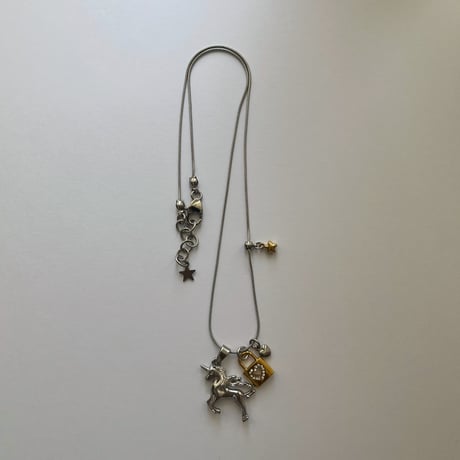 unicorn snake chain necklace˚ ༘♡
