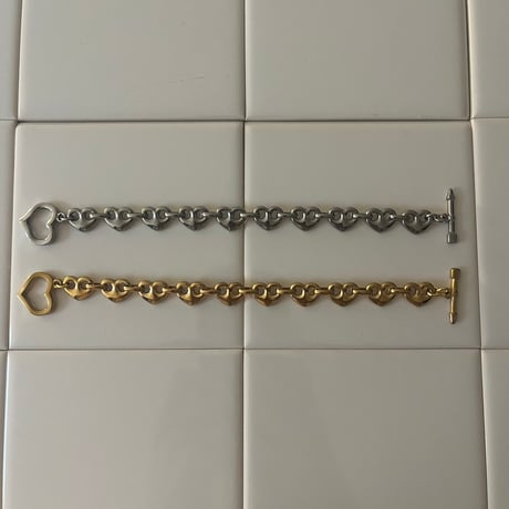 heartbeat chain bracelet*๑♡՞（silver/gold）