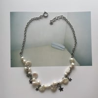 lovely pearl &star necklace  ༘𖤐˒˒*