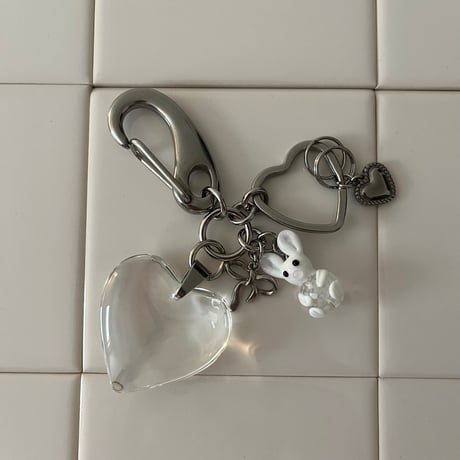 big heart key chain