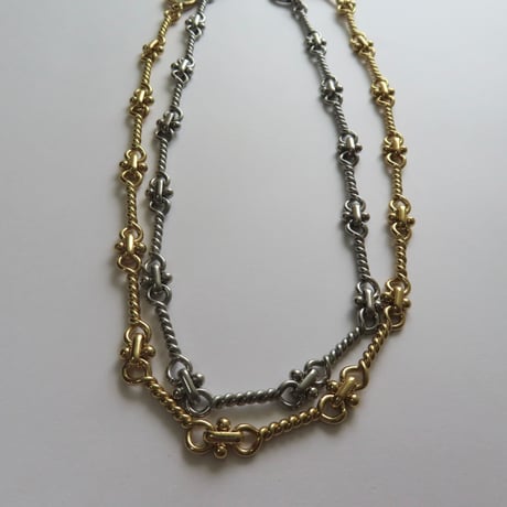 fleur link necklace（silver/gold）