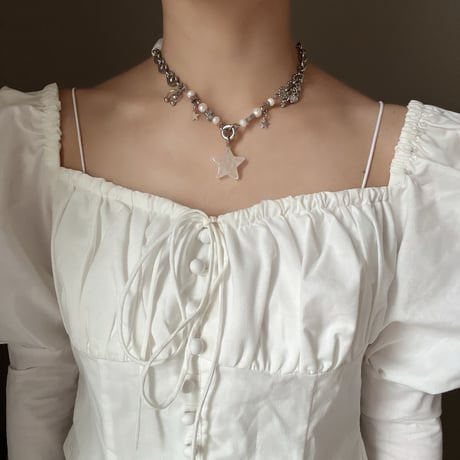 twinkle star necklace♡ ᩧ꒱ಎ-quartz-