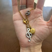 melody heart necklace𐔌♫ྀི𓈒 ݁⋆